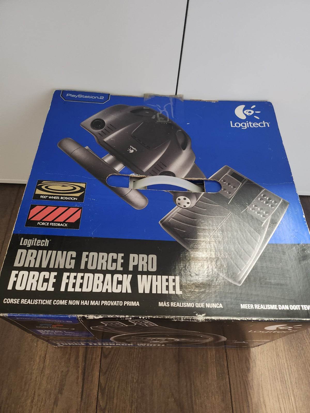 Logitech Driving Force Pro Force Feedback Wheel in doos Playstation 2 - Feniks Gameshop