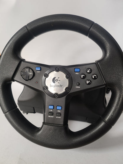 Logitech Rally Vibration Feedback Wheel Playstation 2 - Playstation 2 Accessoires