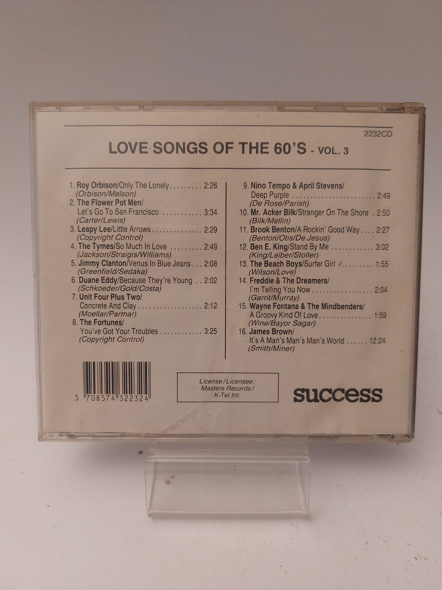 Love Songs Of the 60’s Volume 3 CD - Cd