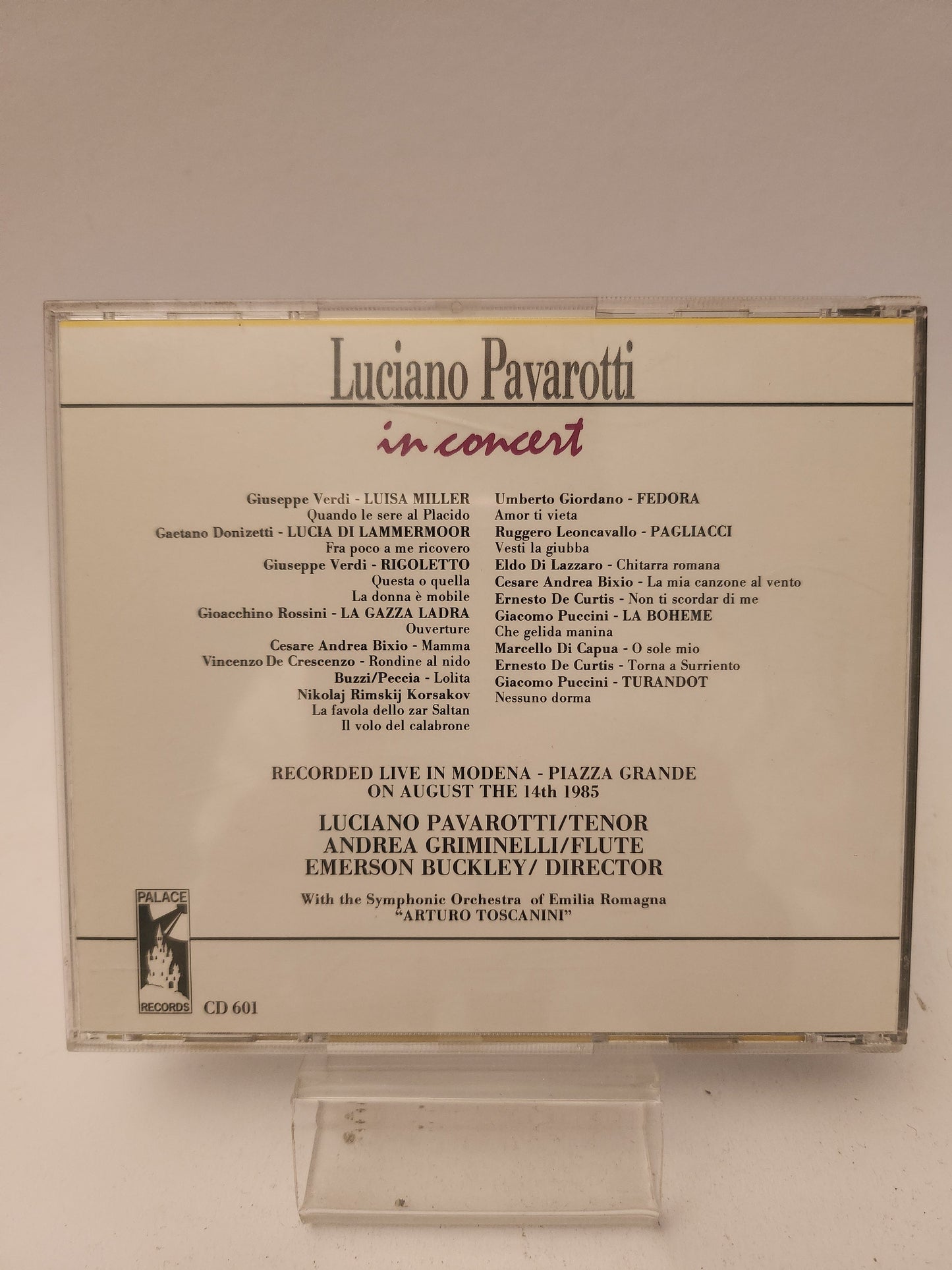 Luciano Pavarotti in Concert CD - Cd
