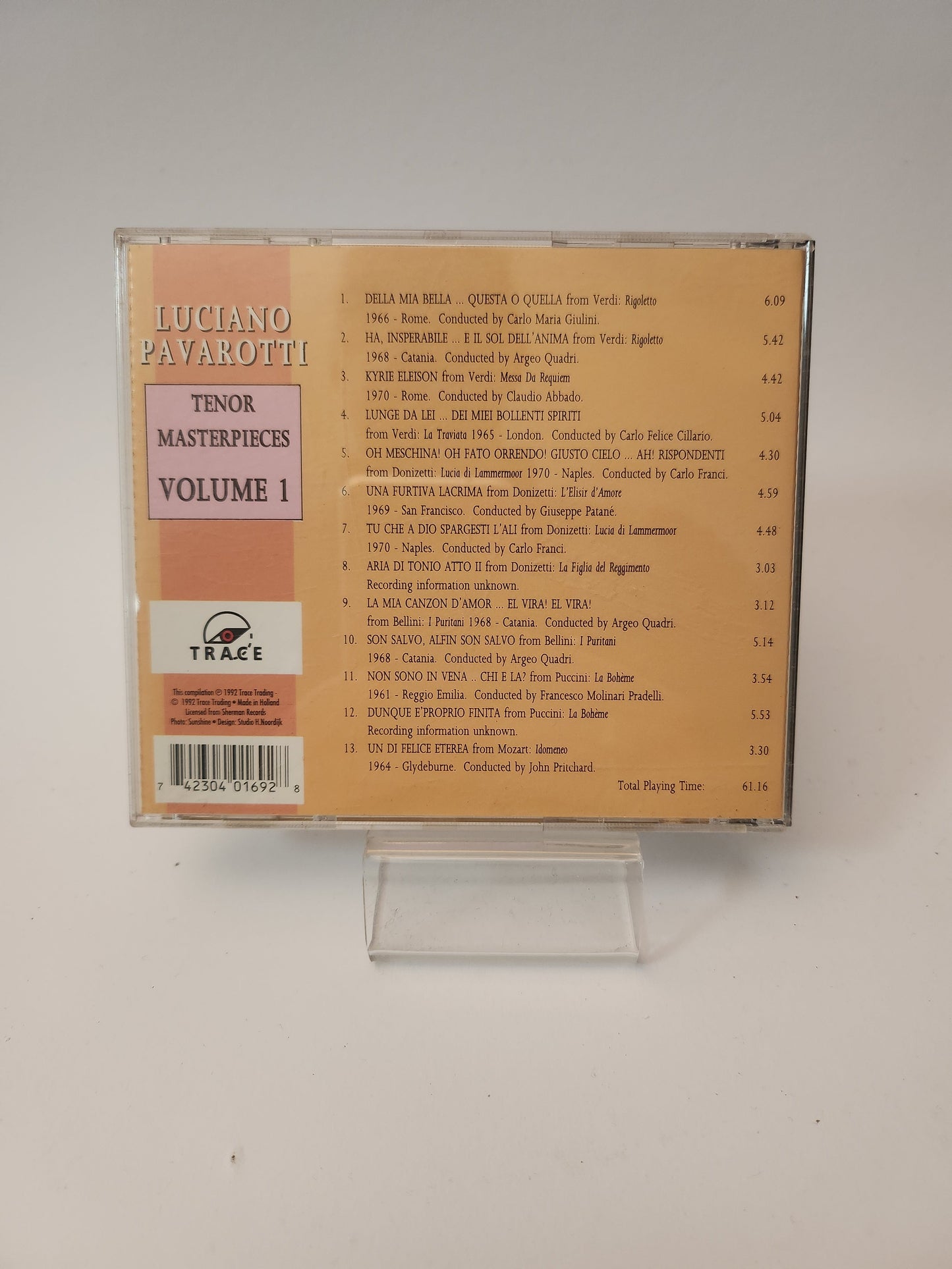Luciano Pavarotti: Tenor Masterpieces Volume 1 CD - Cd