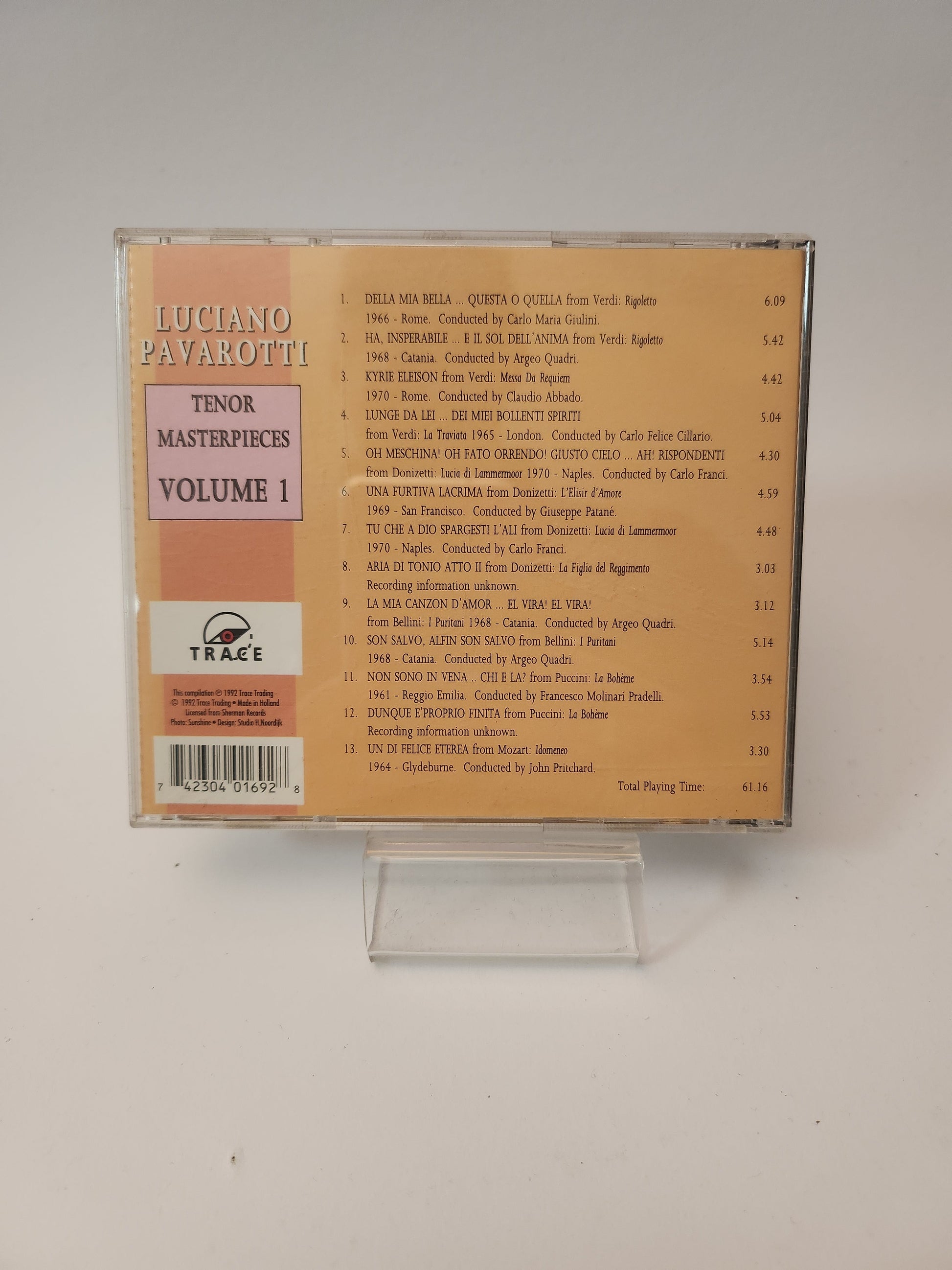 Luciano Pavarotti: Tenor Masterpieces Volume 1 CD - Cd