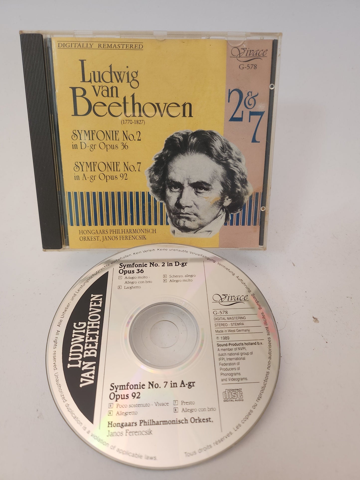 Ludwig van Beethoven: Symphonies No 2 & No 7 CD - Cd