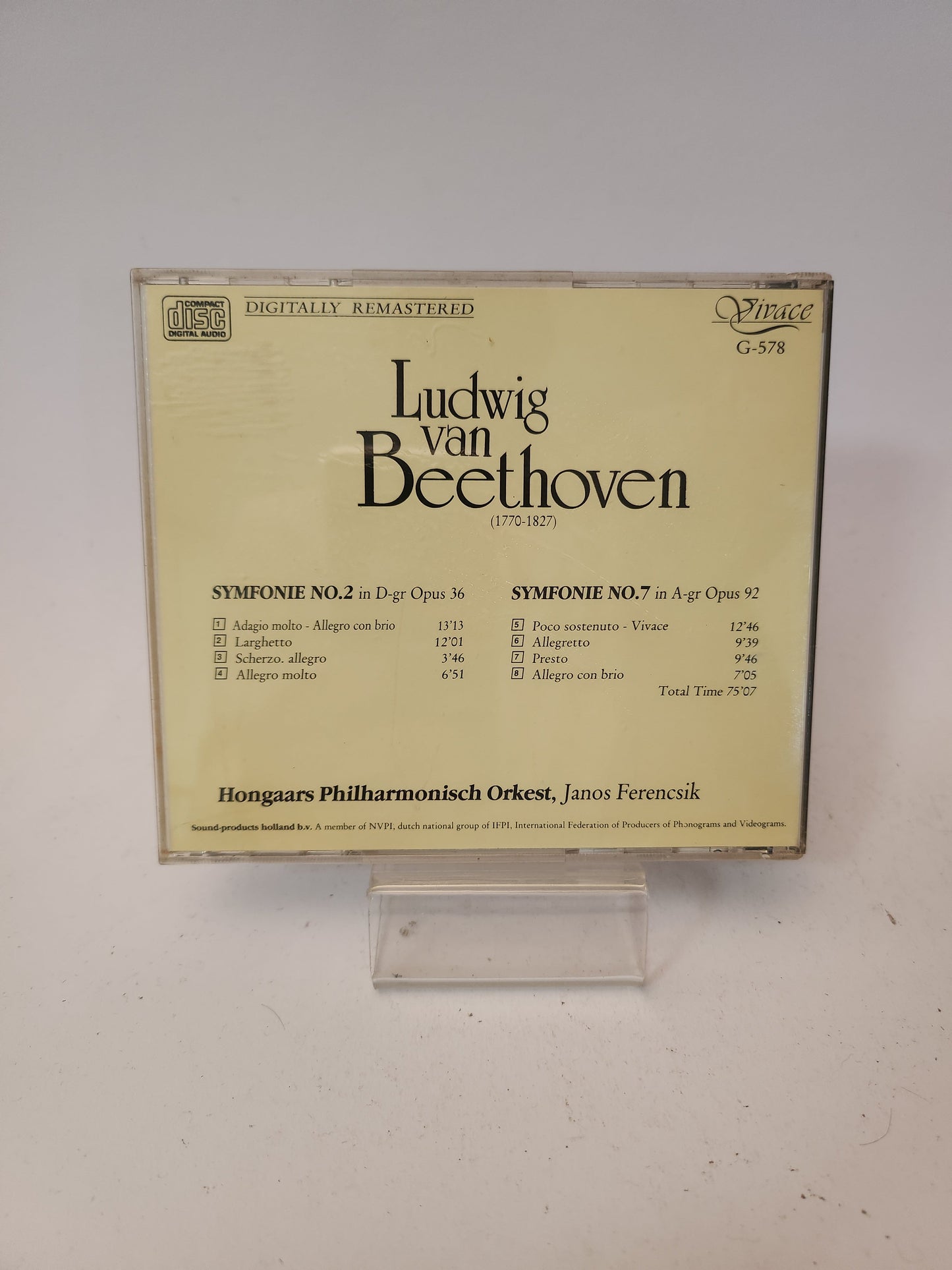 Ludwig van Beethoven: Symphonies No 2 & No 7 CD - Cd