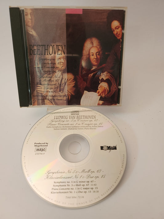 Ludwig van Beethoven: Symphony No 5 & Klavier Concerto No 1 CD - Cd