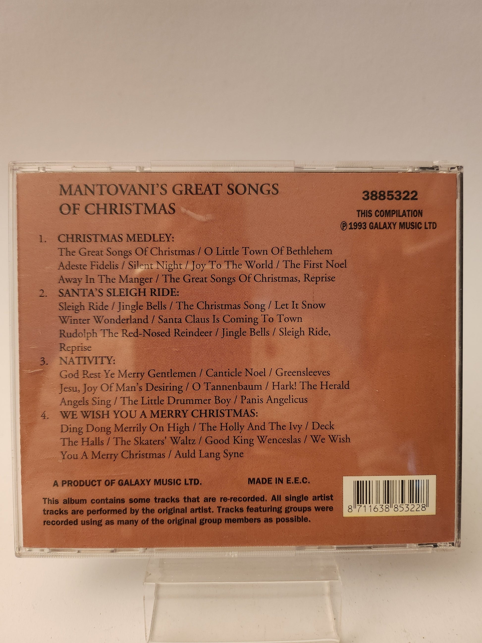 Mantovani’s Great Songs of Christmas CD - Cd