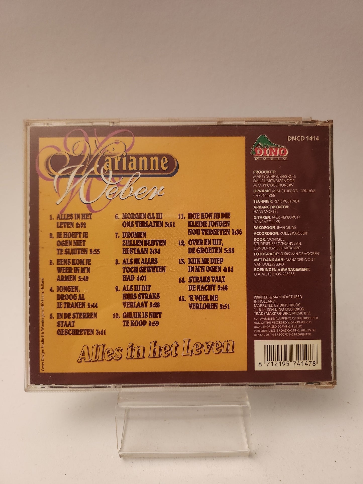 Marianne Weber: Alles in het Leven CD - Cd