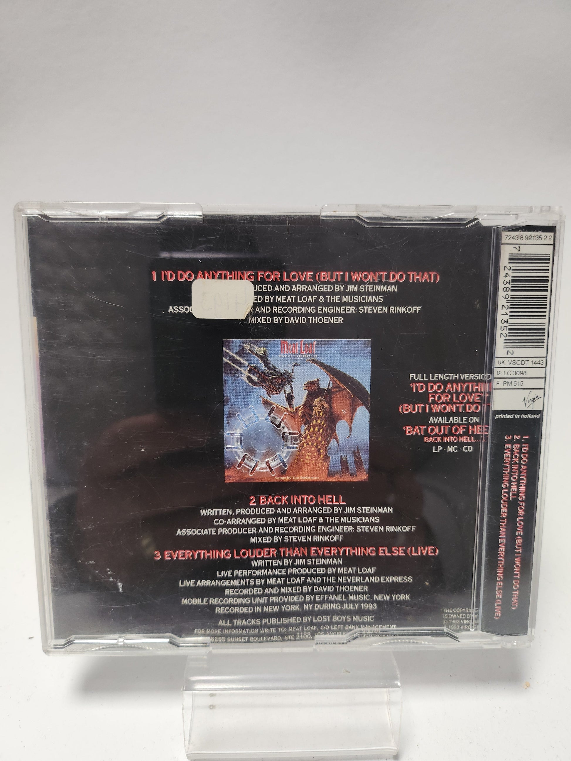 Meat Loaf: I’d Do Anything for Love (but I won’t do that) CD Single - Cd