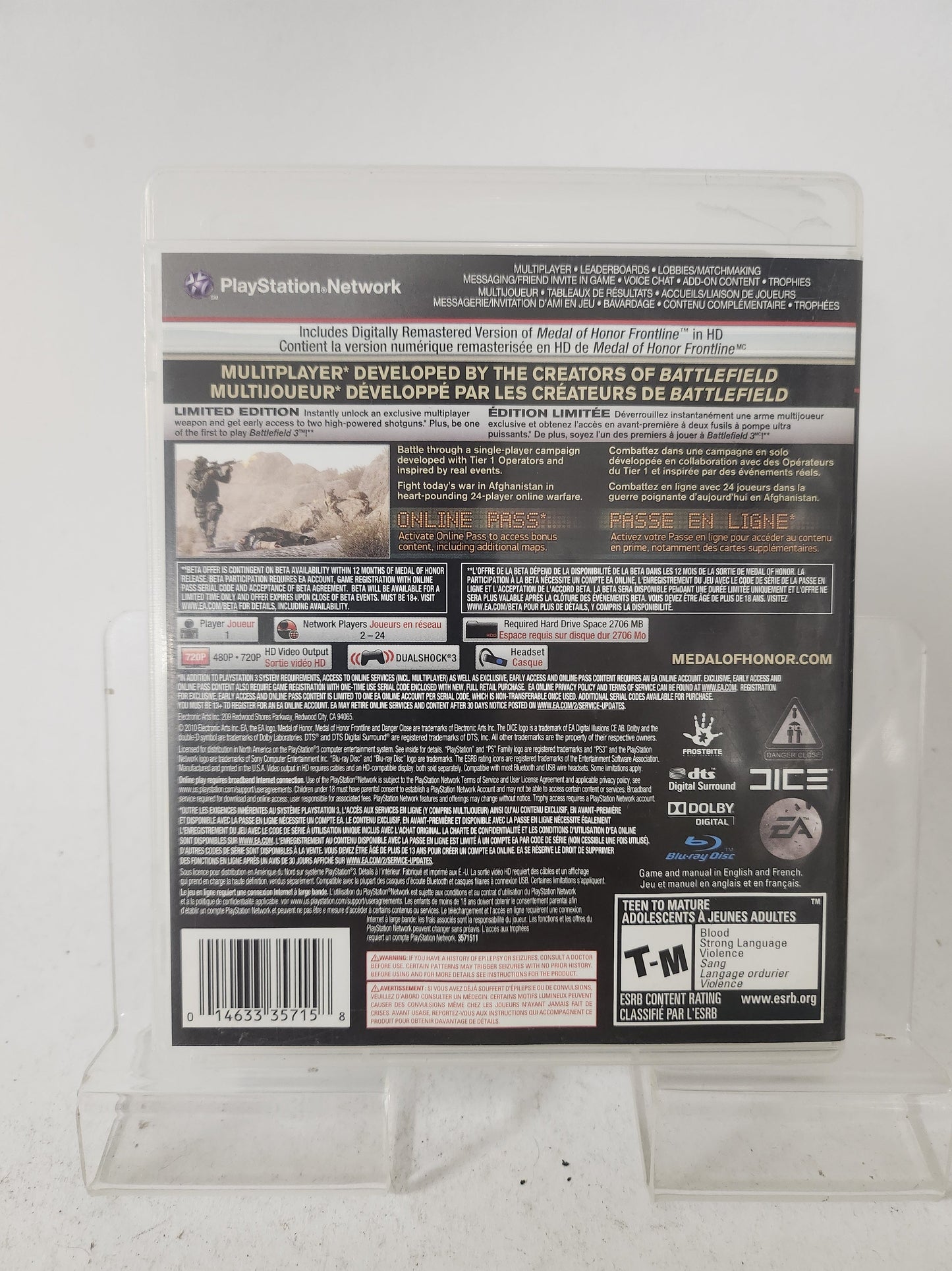 Medal of Honor Limited Edition NTSC Playstation 3 - playstation 3 Games