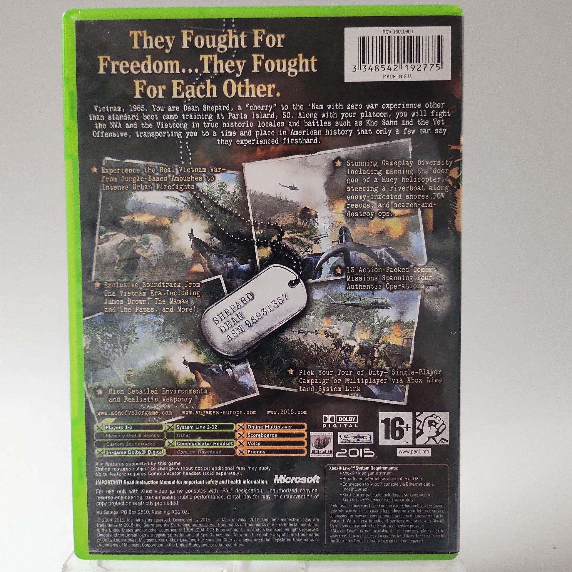 Men of Valor Xbox Original - Feniks Gameshop