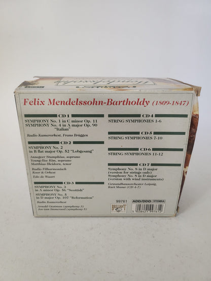 Mendelssohn Complete Symphonies CD Box - Cd