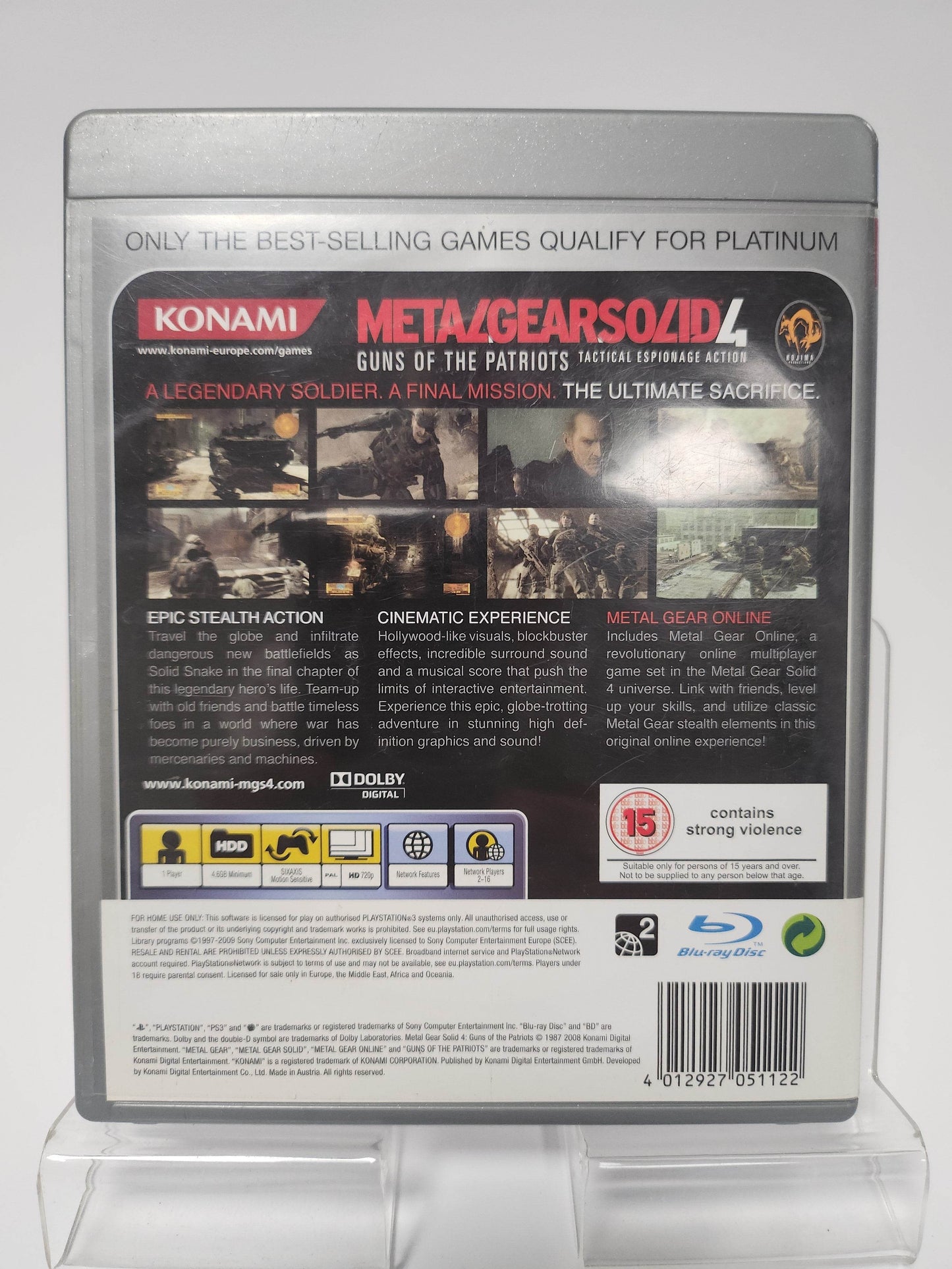 Metal Gear Solid 2 Guns of the Patriots Platinum Playstation 3 - Feniks Gameshop
