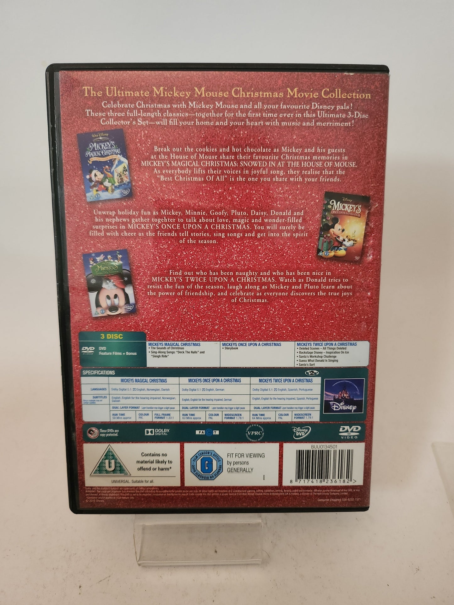 Mickey’s Once Upon a Christmas: 3 Movie Collection Dvd Kids - Dvd kids