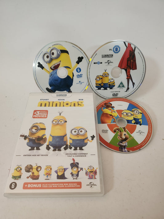 Minions 3x Mini Movie Dvd Kids - Dvd kids