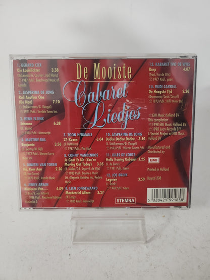 Mooiste Cabaret Liedjes CD - Cd