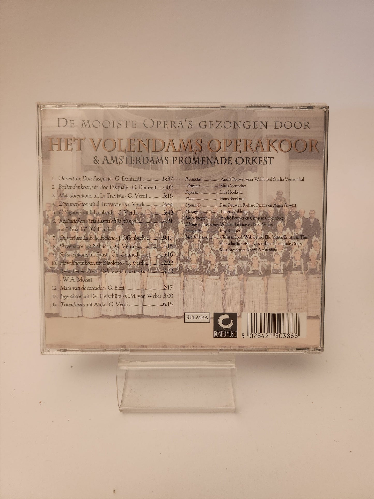 Mooiste Opera’s gezongen door: Het Volendam’s Operakoor CD - Cd