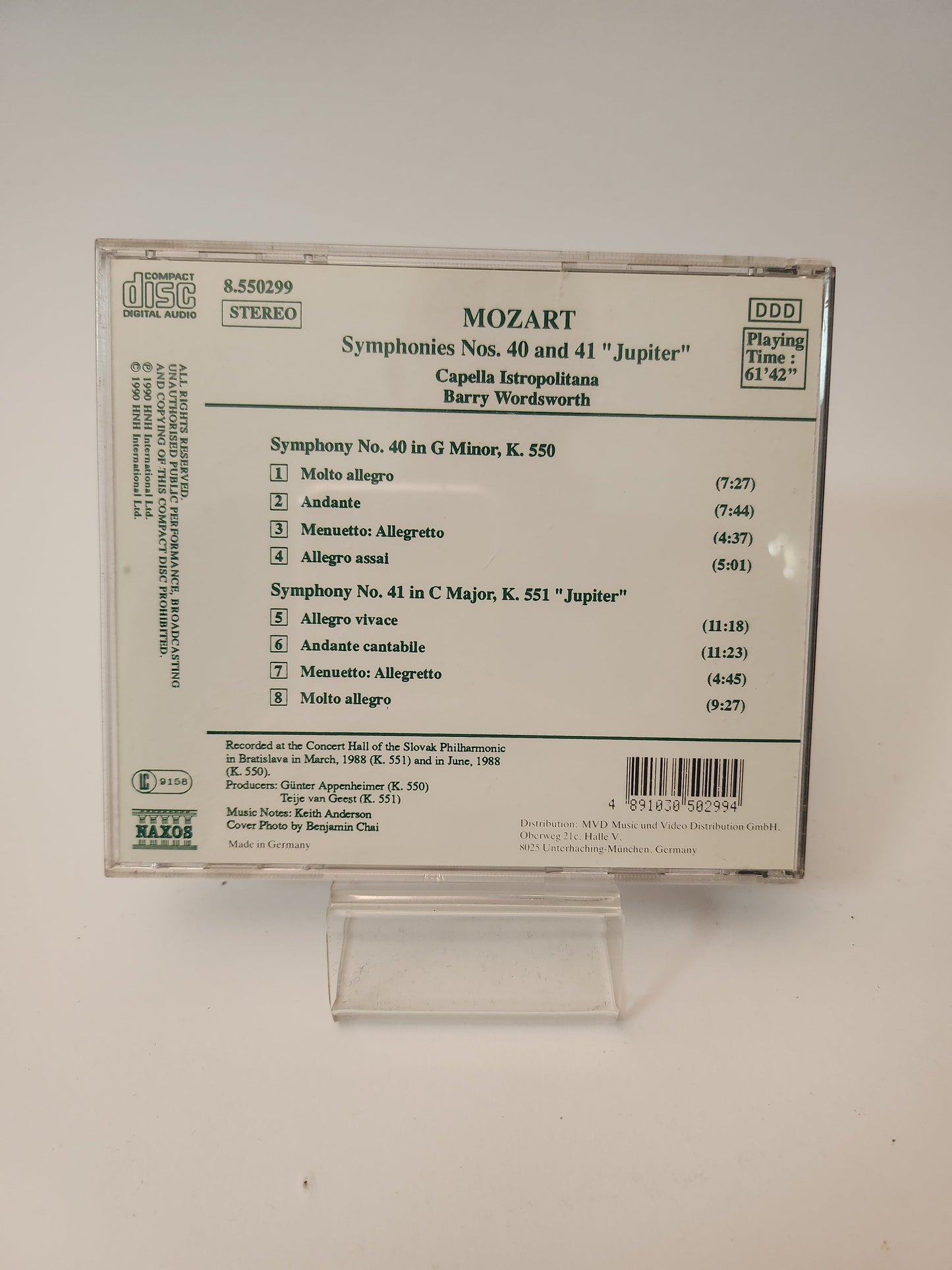 Mozart: Symphonies Nos 40 & 41 CD - Cd