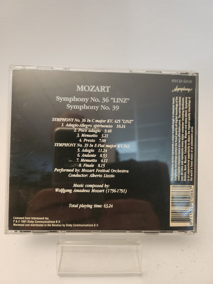 Mozart Symphony No 36 & 39 CD - Cd