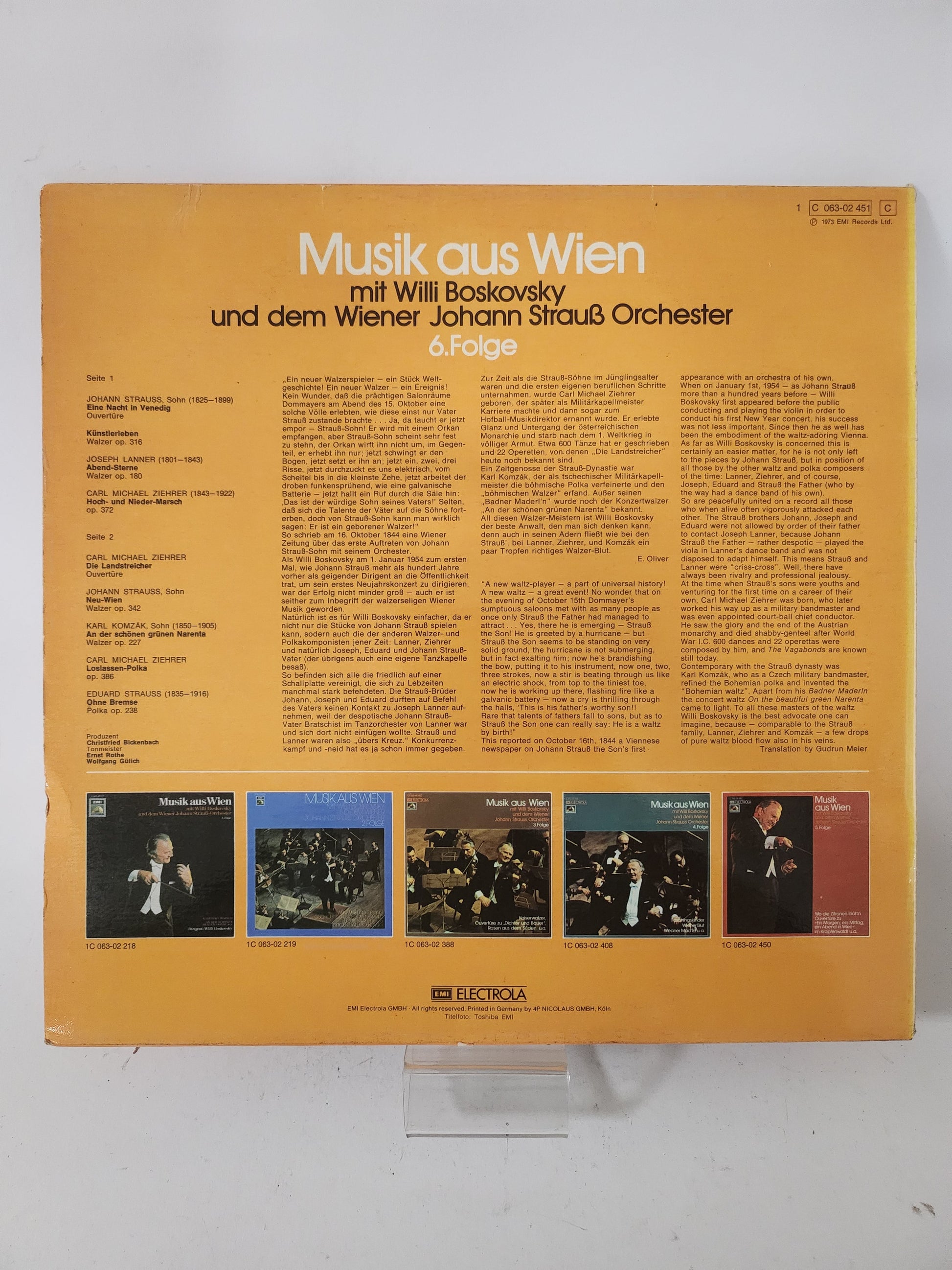 Musik aus Wien 6 Folge LP Vinyl - Lp Vinyl