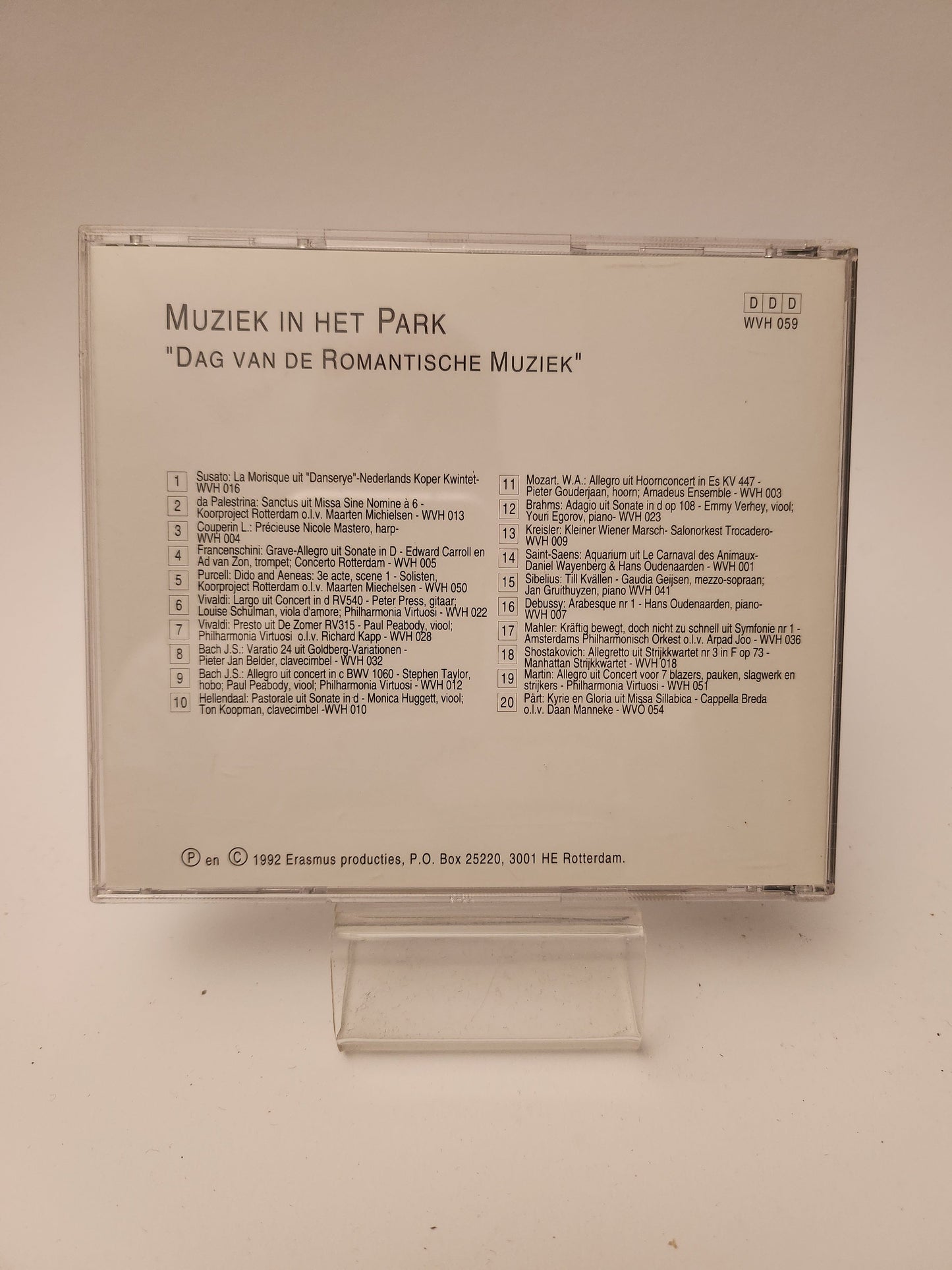Muziek in het Park: Dag van de Romantische Muziek CD - Cd