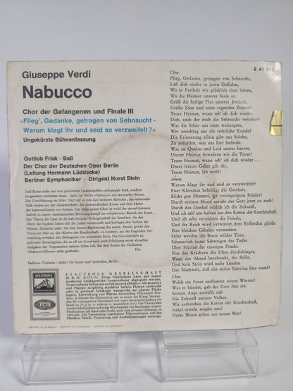 Nabucco: Gafangenen Chor Single Vinyl - Feniks Gameshop