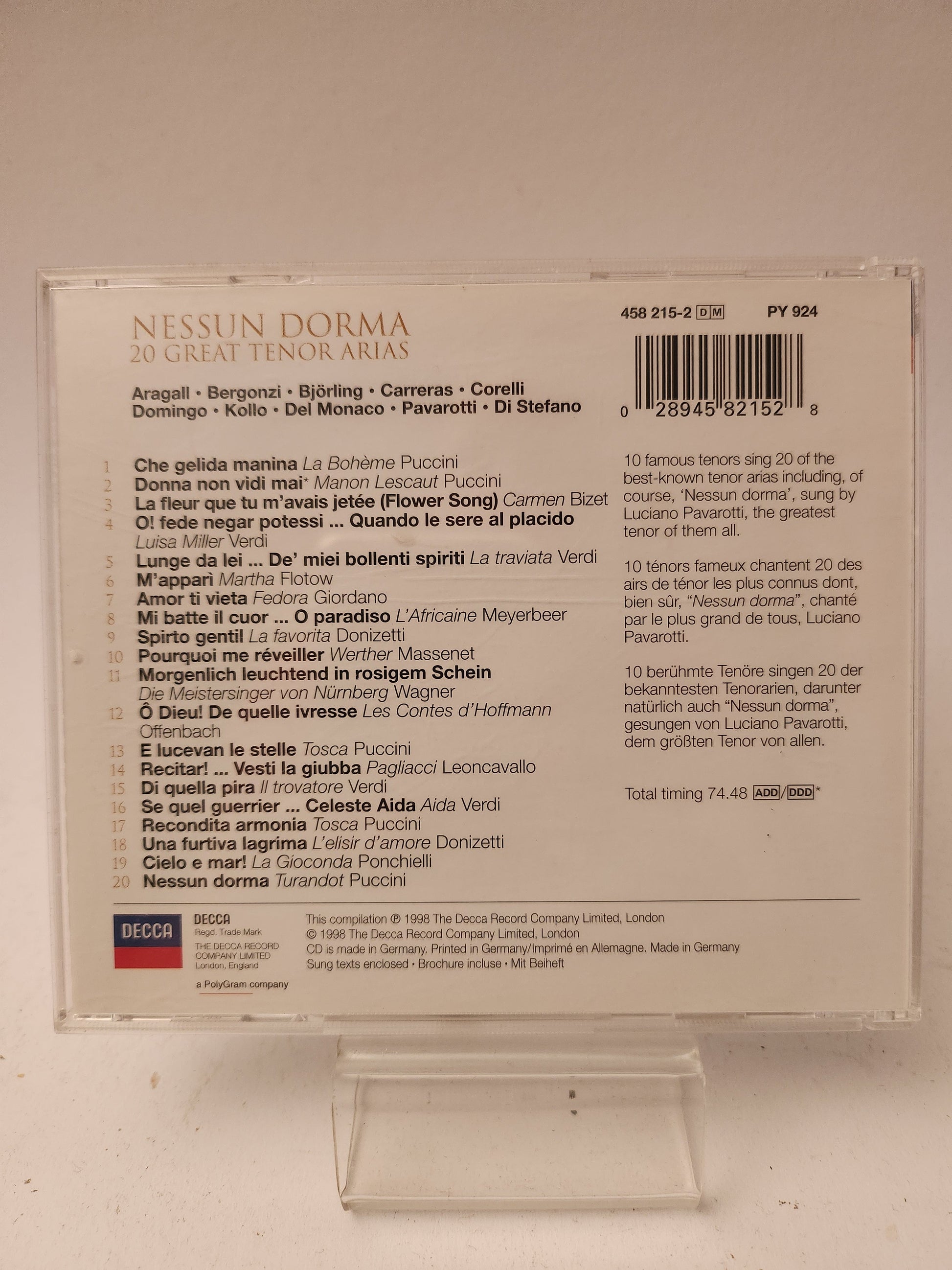 Nessun Dorma CD - Cd