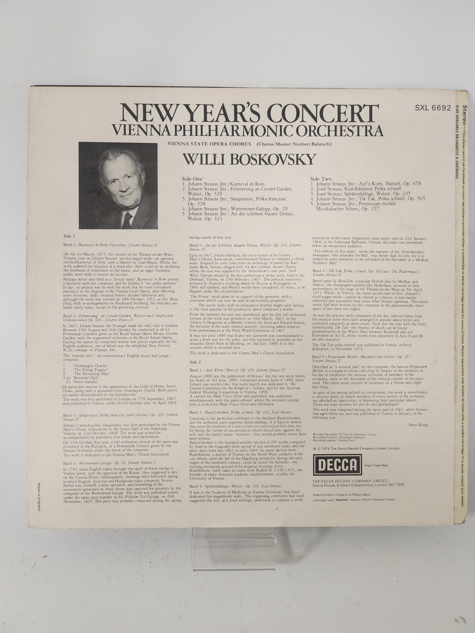 New Year’s Concert: Willi Boskovsky LP Vinyl - Lp Vinyl