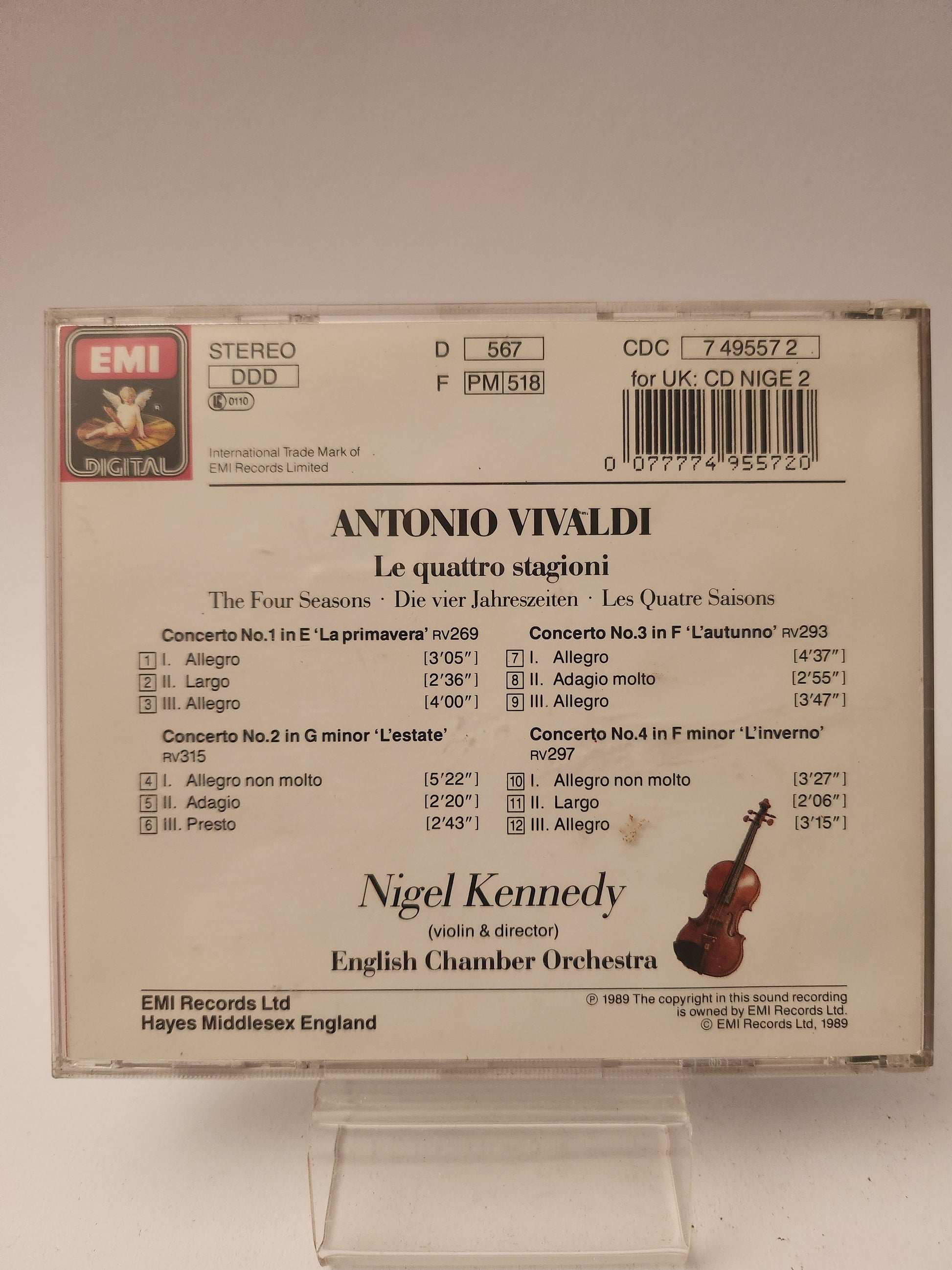 Nigel Kennedy: Vivaldi Le Quattro Stagioni CD - Cd