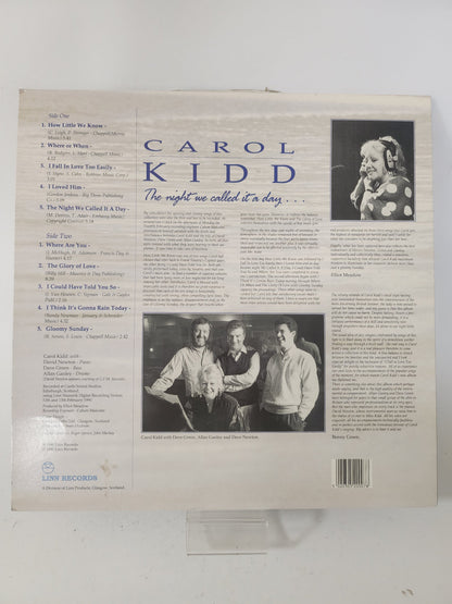 Night We Called it A Day: Carol Kidd LP Vinyl - Lp Vinyl