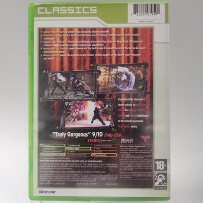 Ninja Gaiden Black Classics Xbox Original - Feniks Gameshop