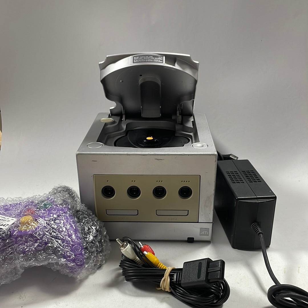 Nintendo Gamecube Zilver + 1 Nieuwe Paarse Controller - Feniks Gameshop
