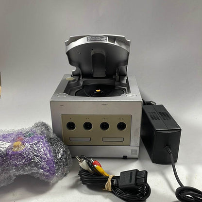 Nintendo Gamecube Zilver + 1 Nieuwe Paarse Controller - Feniks Gameshop