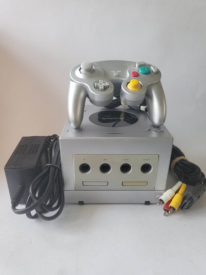 Nintendo Gamecube Zilver met 1 zilveren controller en alle kabels - Feniks Gameshop