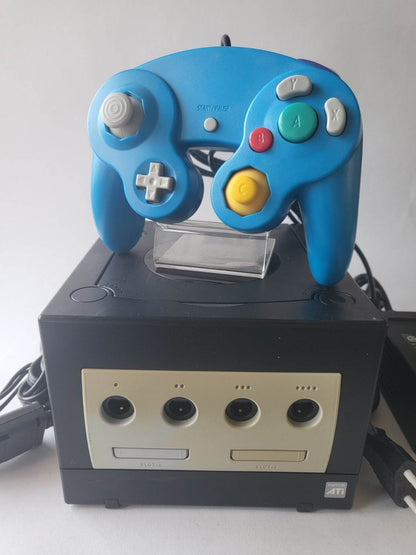 Nintendo Gamecube Zwart met 1 Blauwe controller en alle kabels - Feniks Gameshop