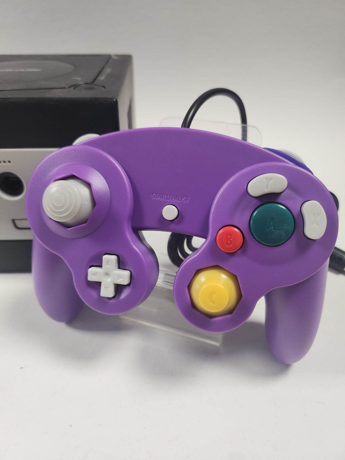 Zwarte Nintendo Gamecube + Nieuwe Paarse Controller - Feniks Gameshop