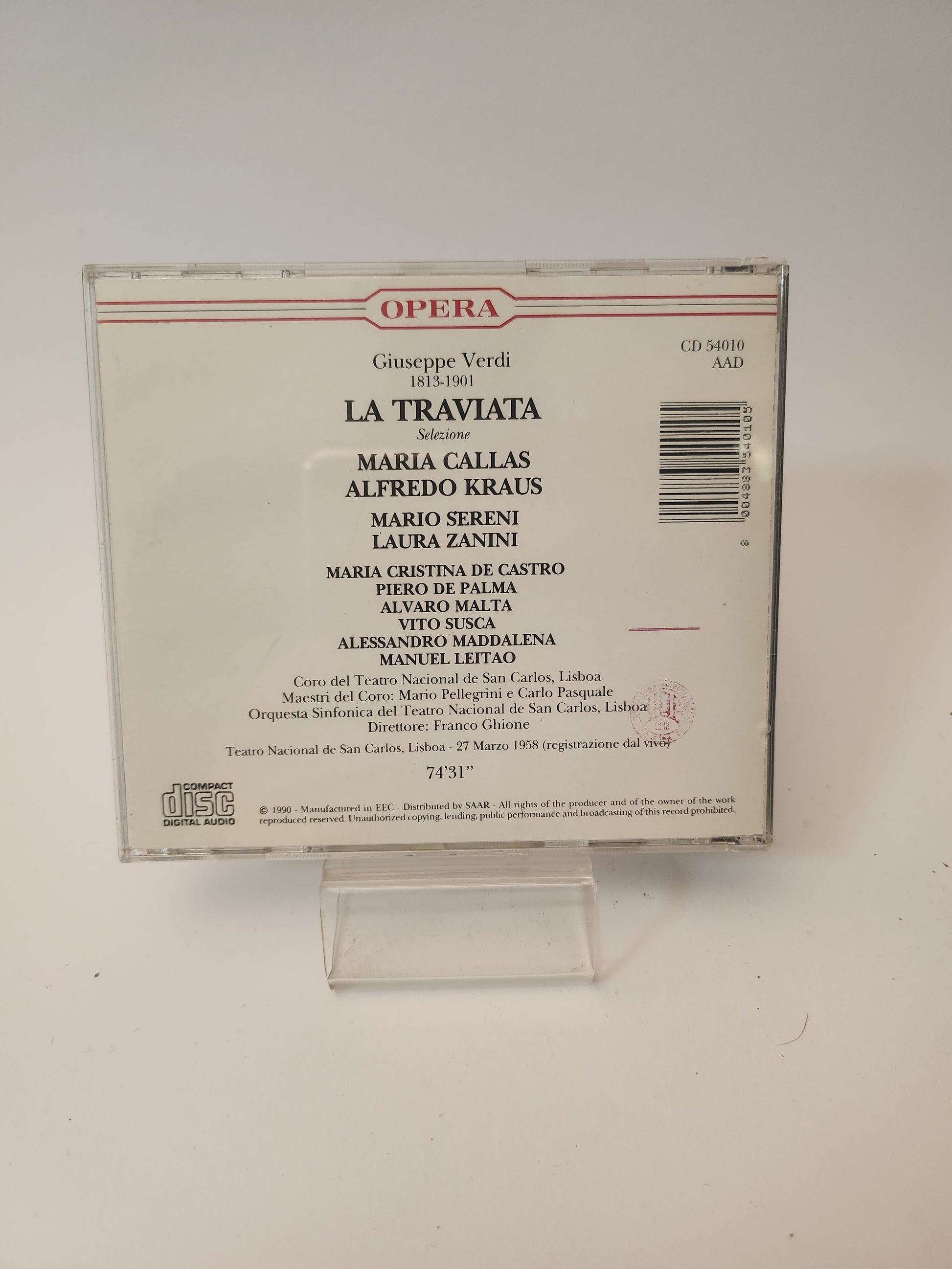 Opera Giuseppe Verdi: La Traviata CD - Cd