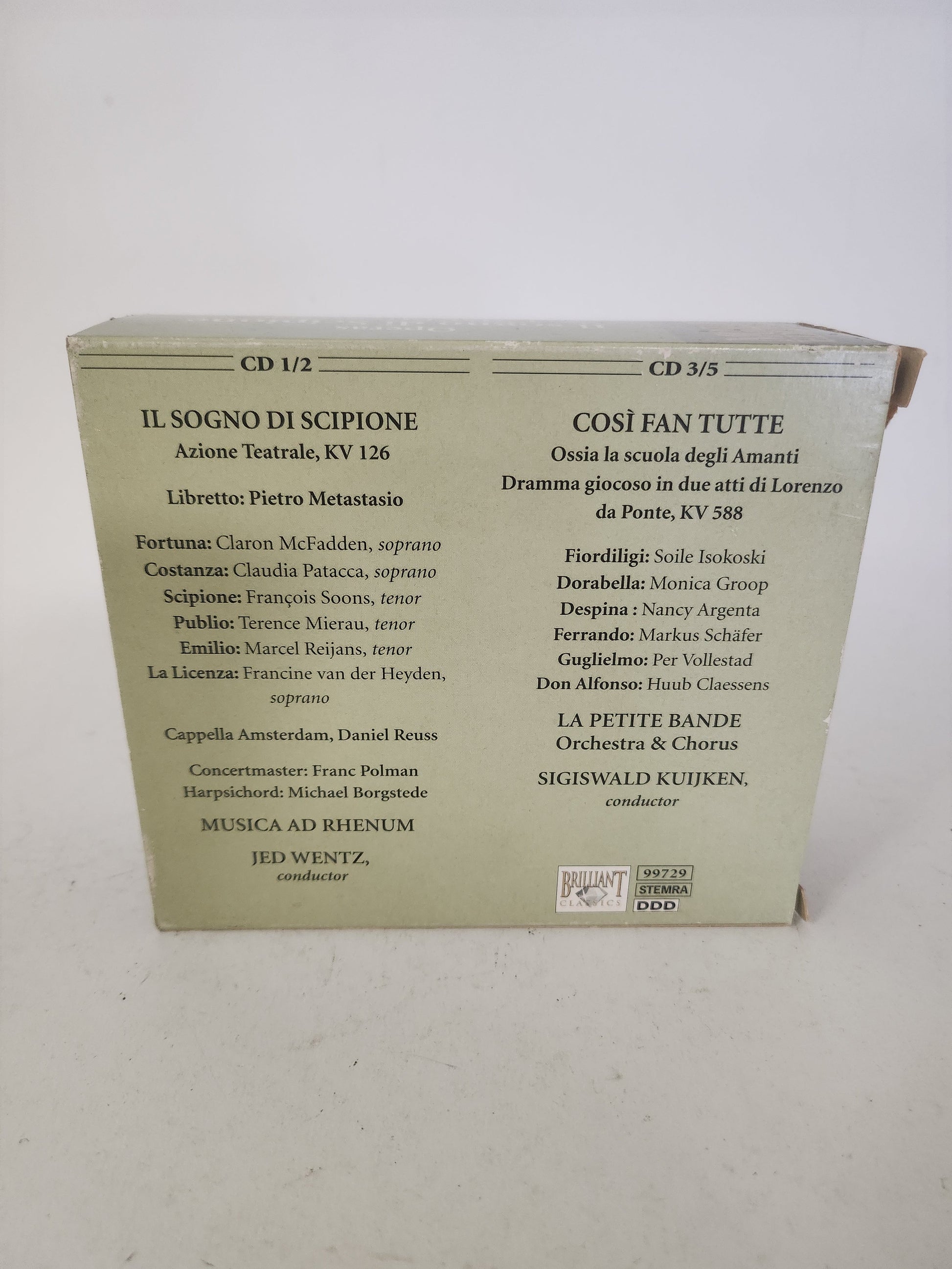 Operas: Il Sogno di Scipione Cosi fan Tutte Volume 17 CD Box - Cd
