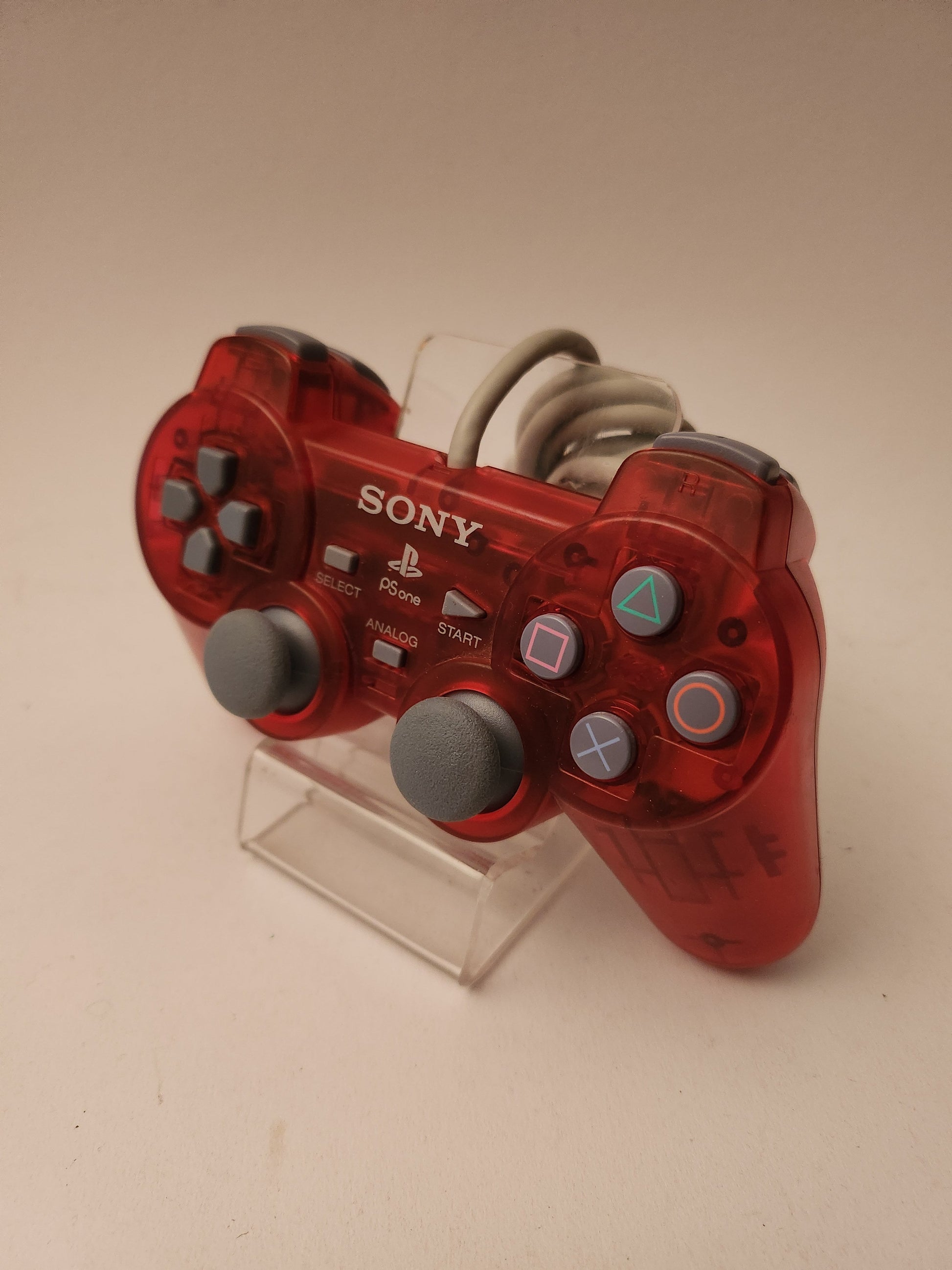Orginele Sony Transparant Rode Controller Playstation 1 - Playstation 1 Accessoires