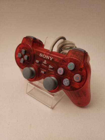 Orginele Sony Transparant Rode Controller Playstation 1 - Playstation 1 Accessoires