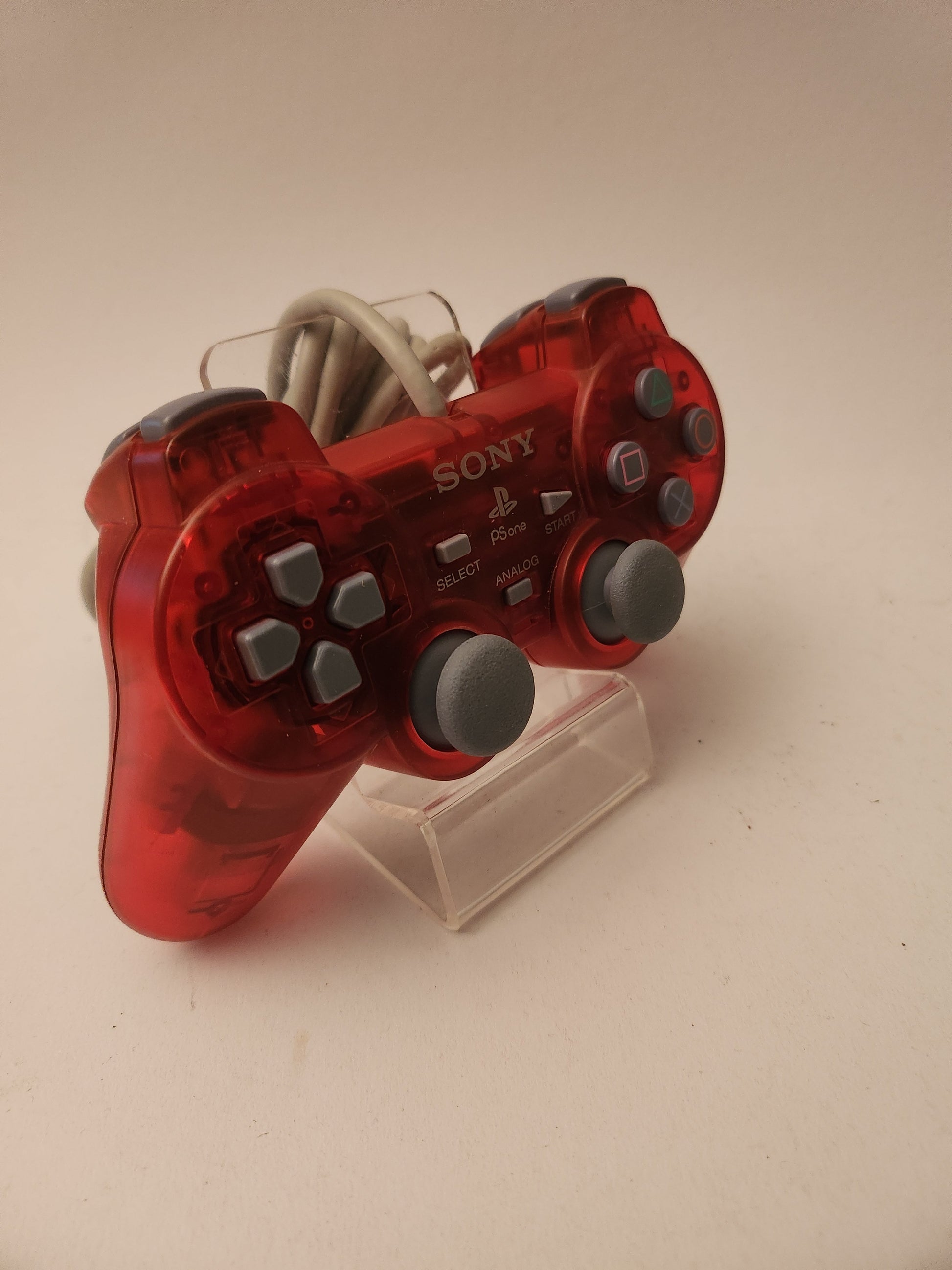 Orginele Sony Transparant Rode Controller Playstation 1 - Playstation 1 Accessoires