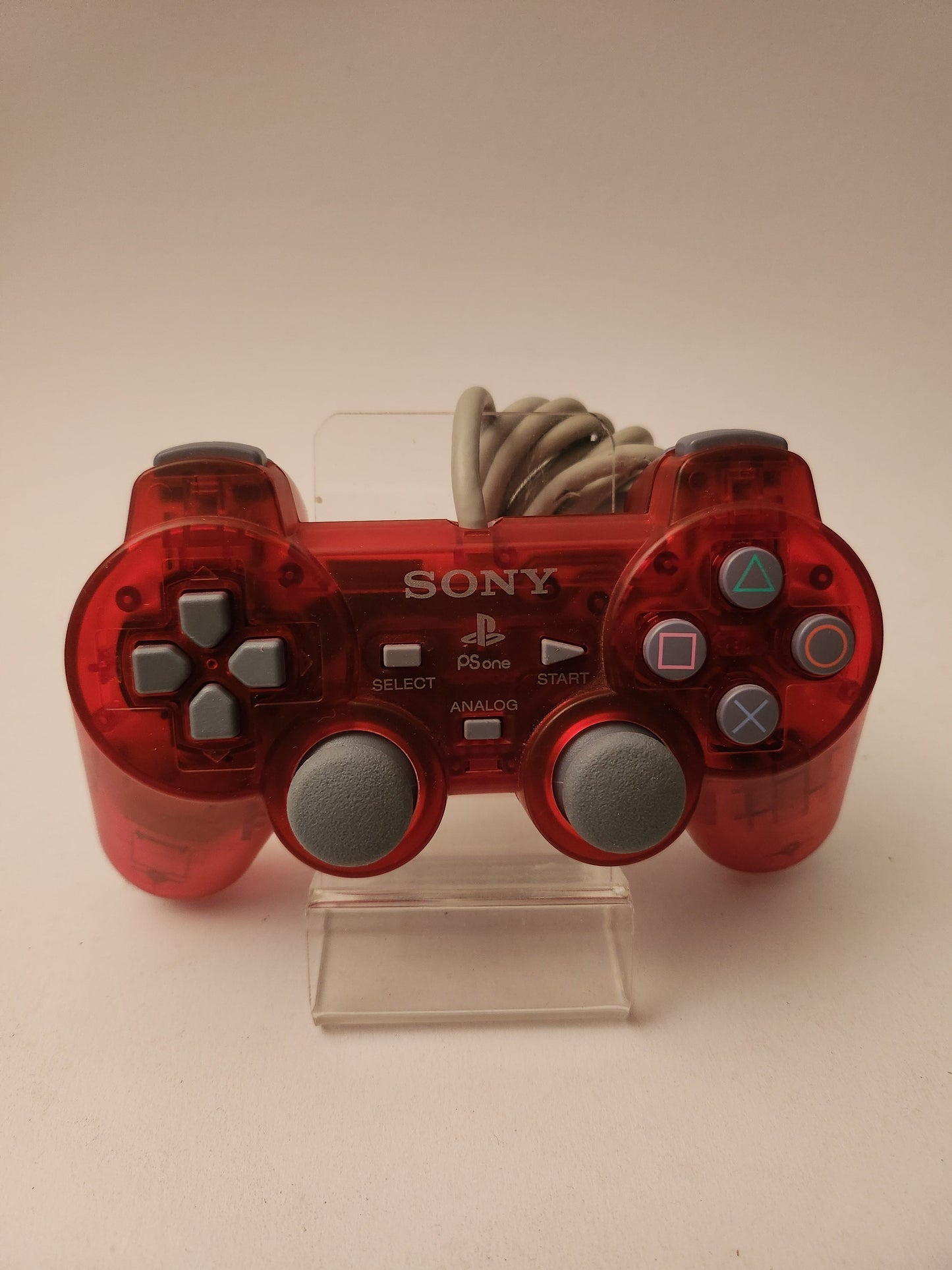 Orginele Sony Transparant Rode Controller Playstation 1 - Playstation 1 Accessoires