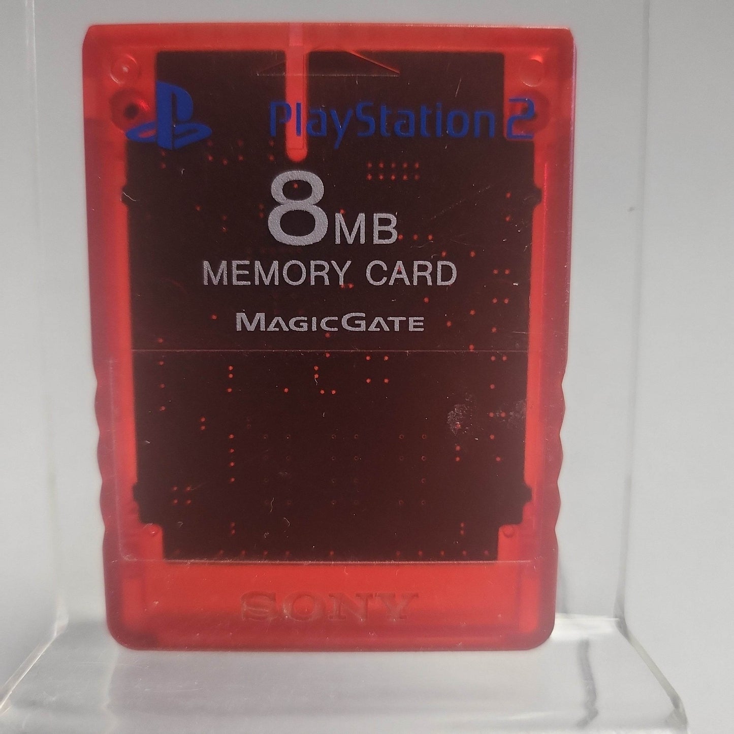 Doorzichtige Rode 8MB Memorycard Playstation 2 - Feniks Gameshop