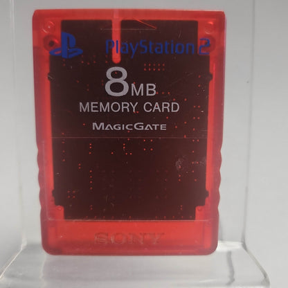 Doorzichtige Rode 8MB Memorycard Playstation 2 - Feniks Gameshop
