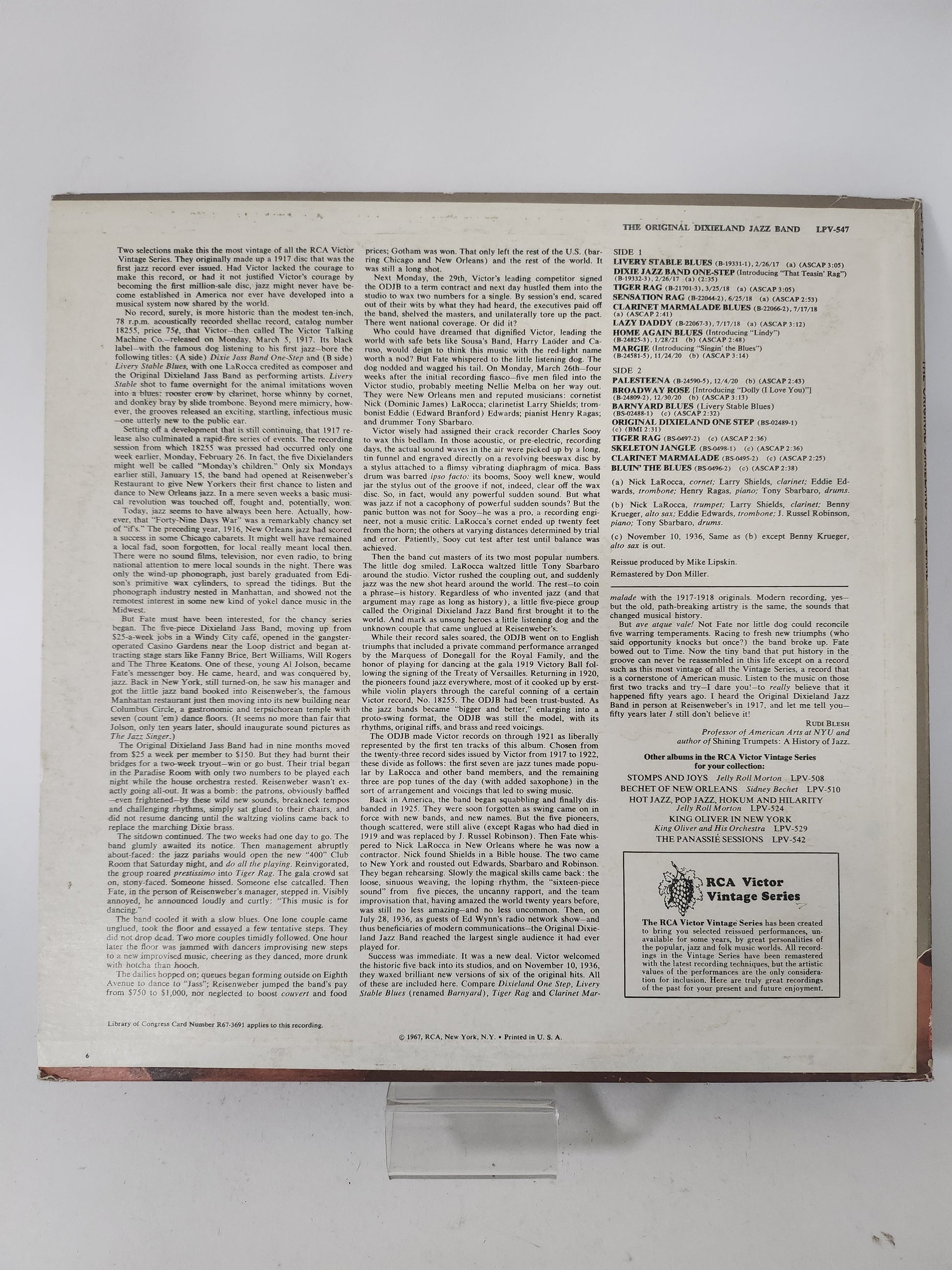 Original Dixieland Jazz Band LP Vinyl - Lp Vinyl