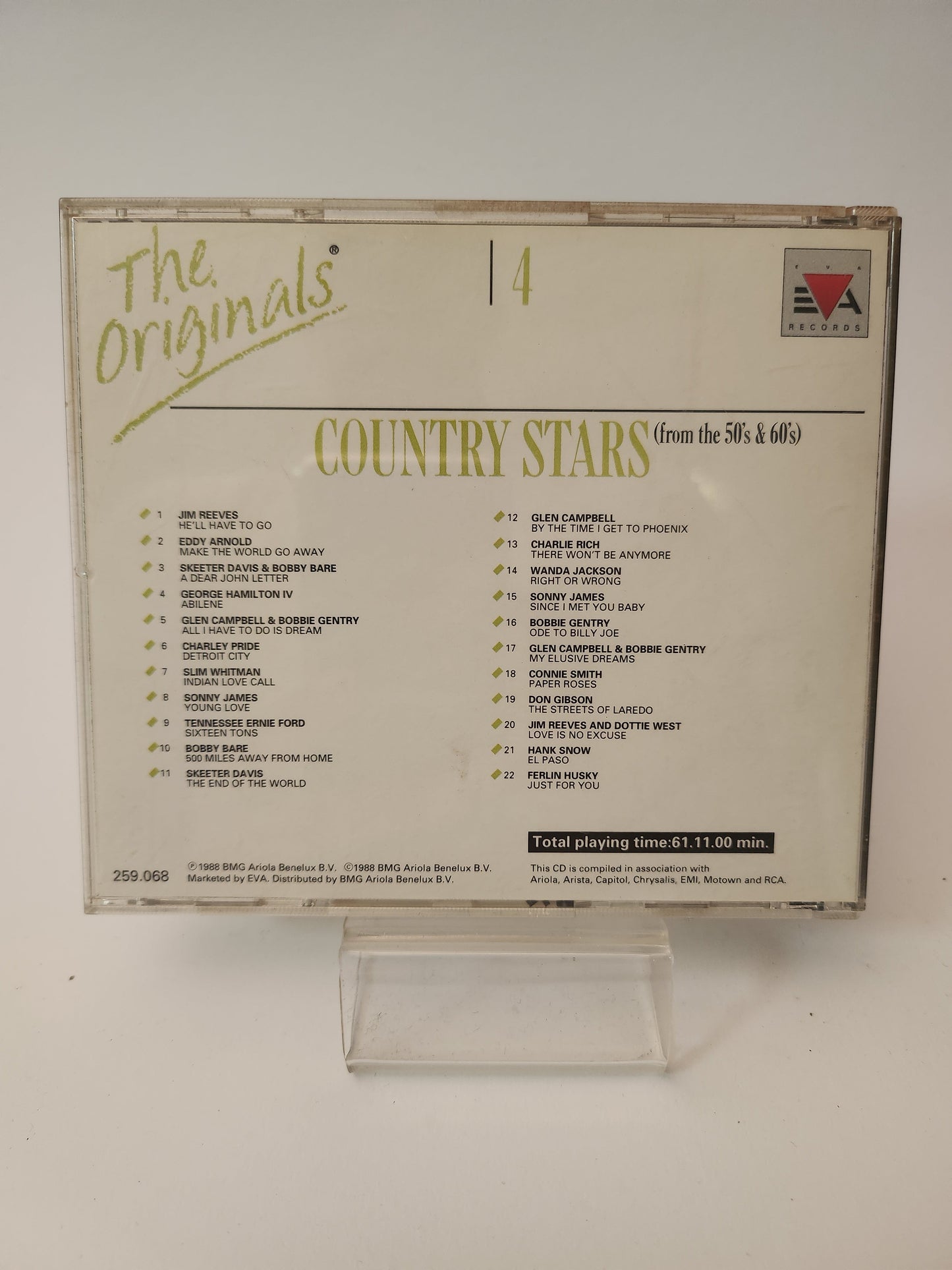 Originals Country Stars from the 50’s & 60’s Volume 4 CD - Cd