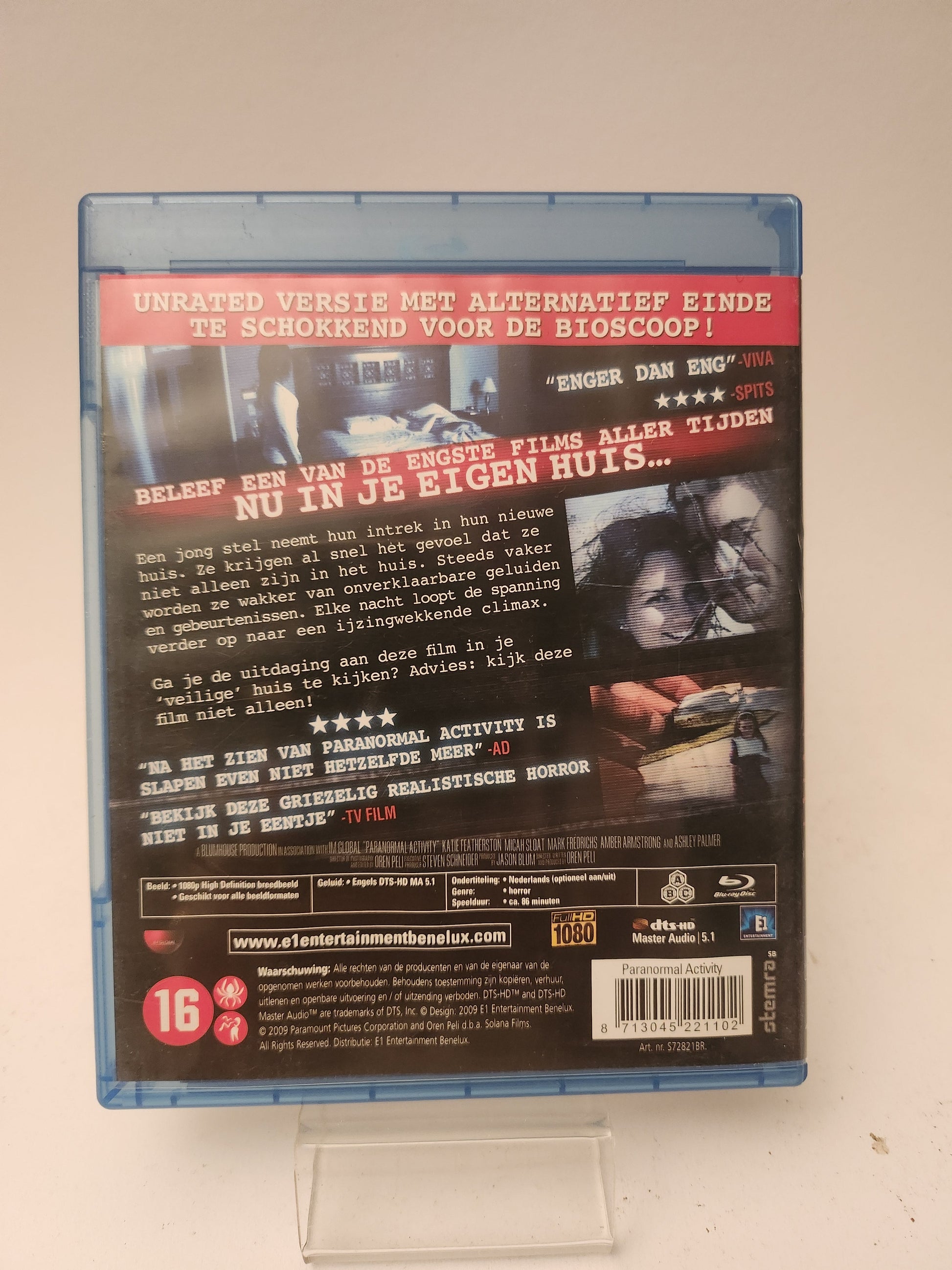 Paranormal Activity Blu-Ray - Blu-Ray
