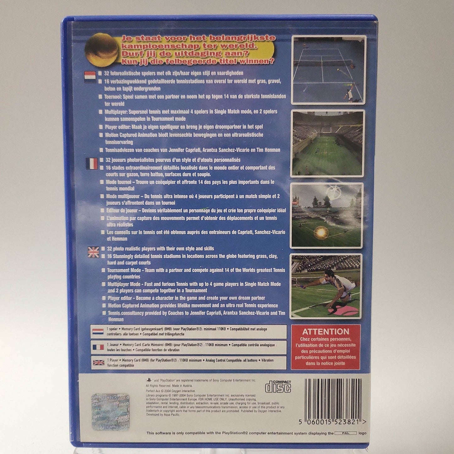 Perfect Ace Pro Tournament Tennis (No Book) Playstation 2 - Feniks Gameshop