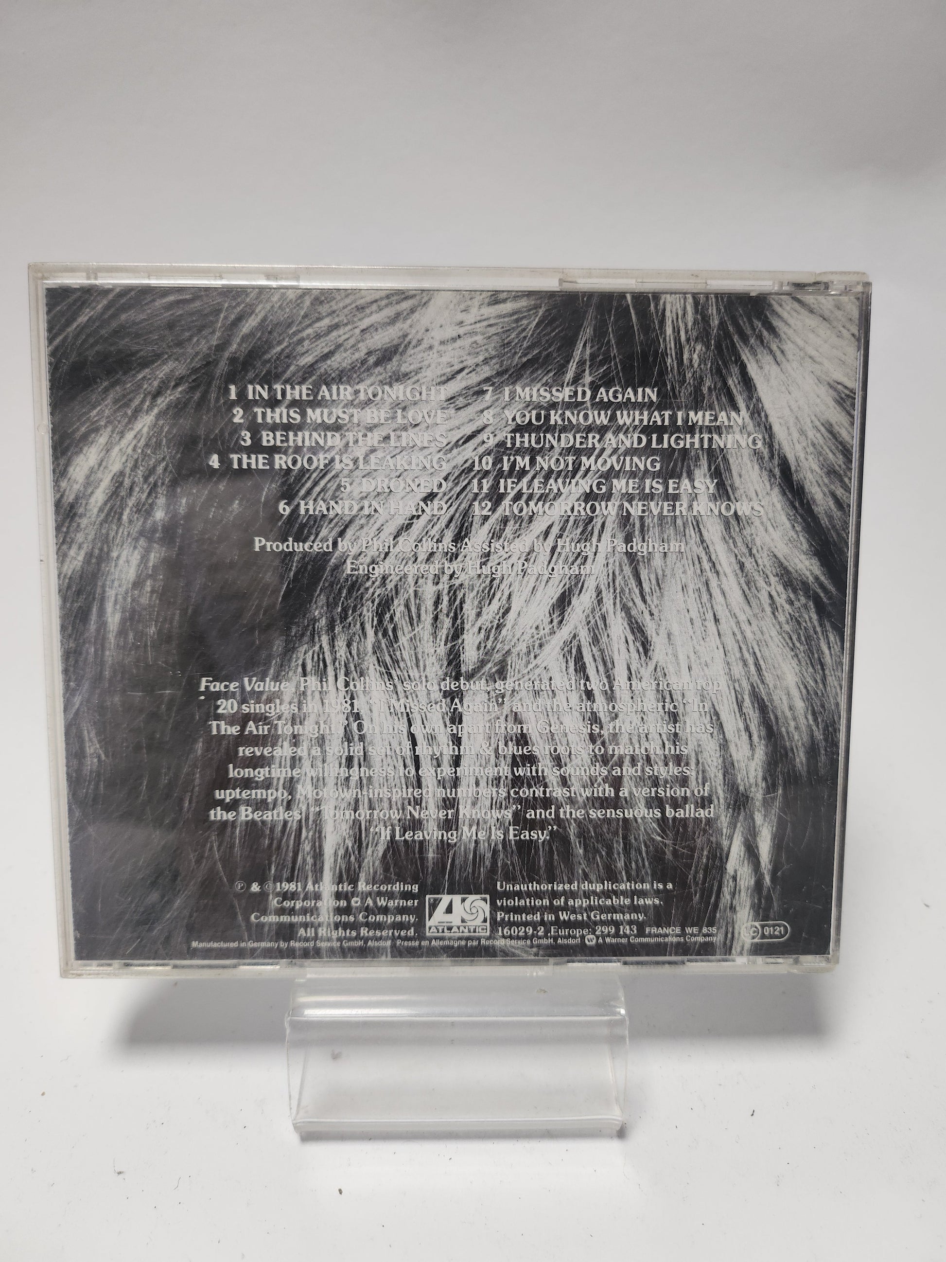 Phil Collins: Face Value CD - Cd