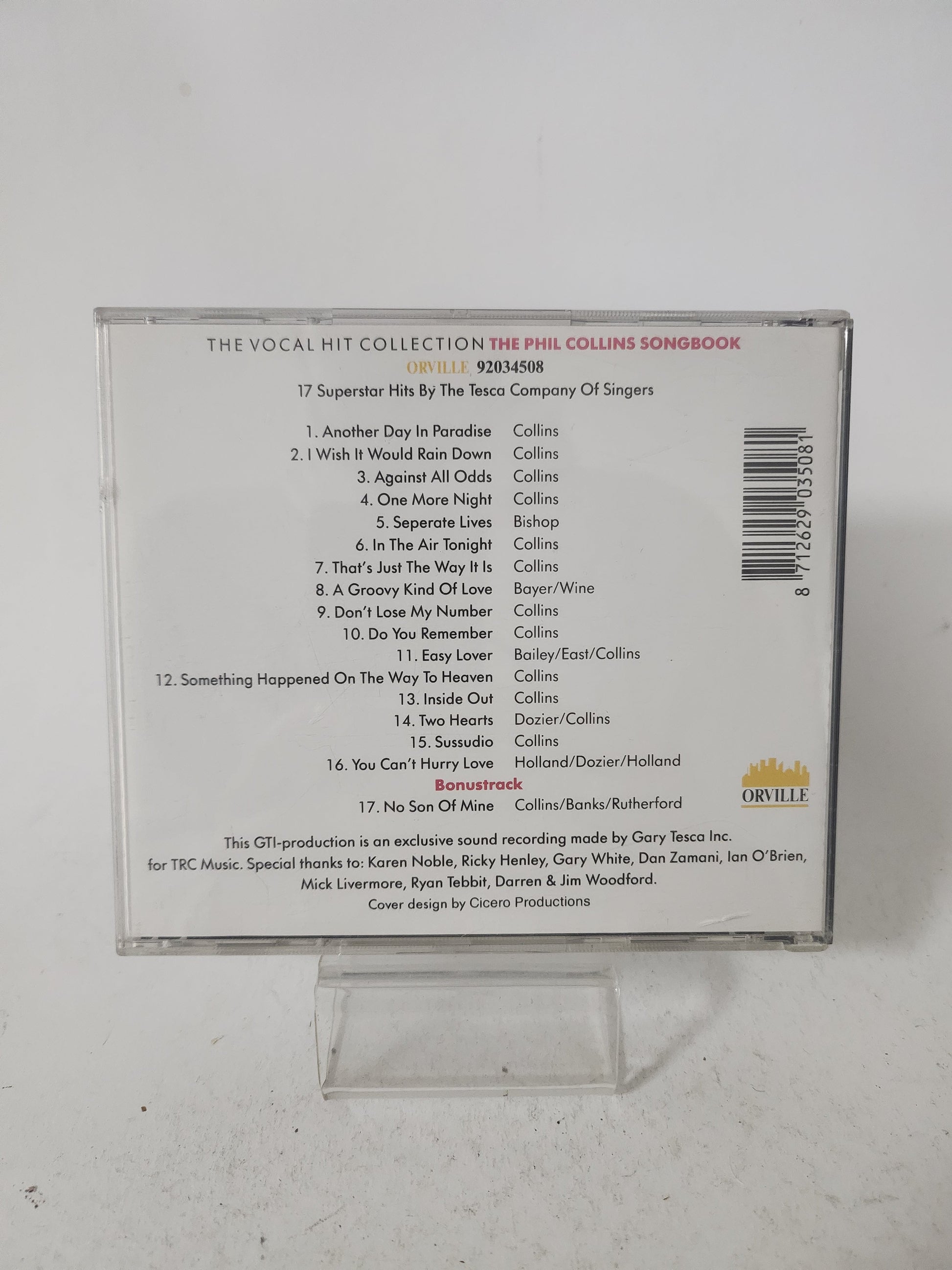 Phil Collins Songbook: the Vocal Hit Collection CD - Cd