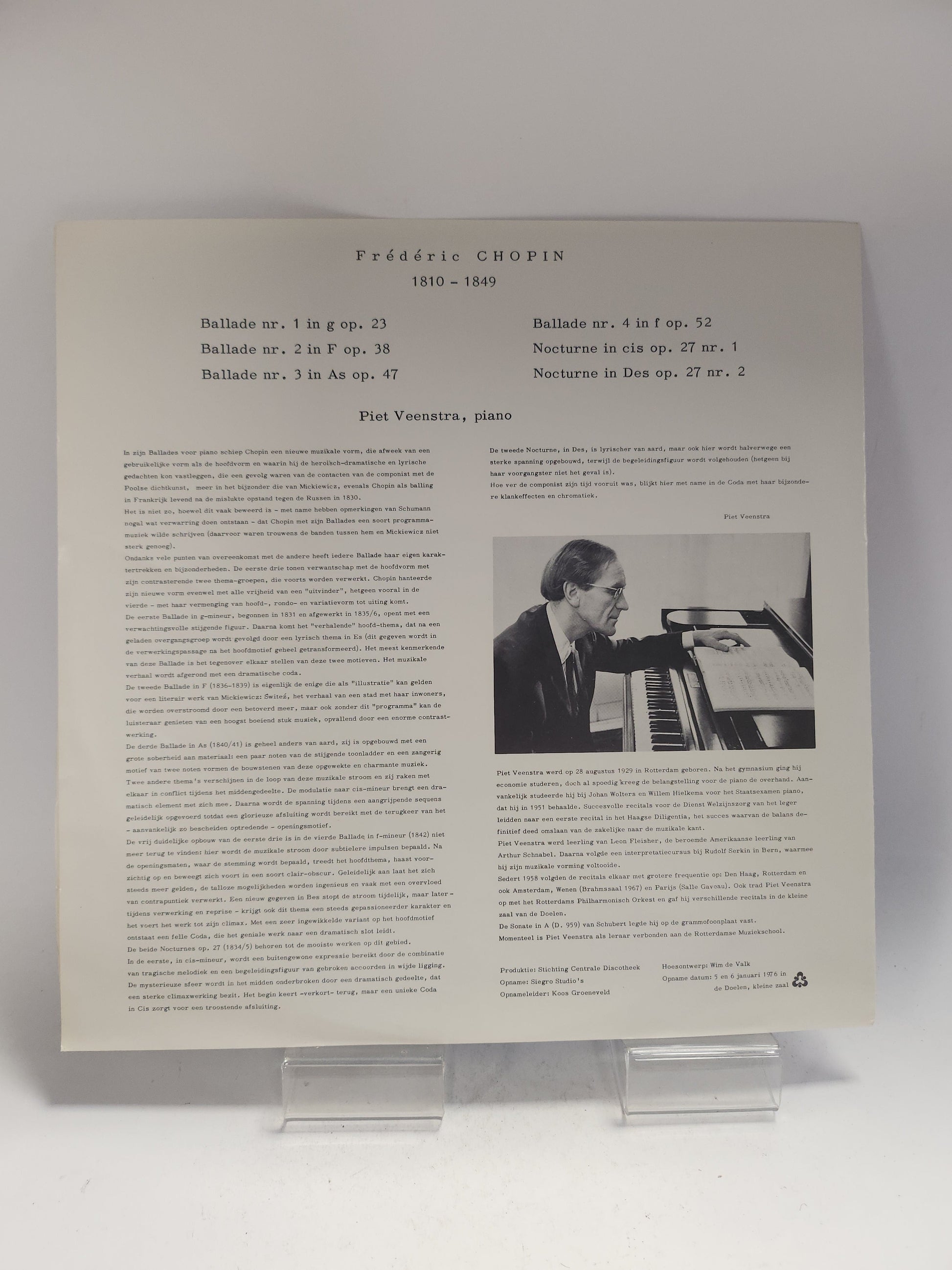 Piet Veenstra: Chopin LP Vinyl - Lp Vinyl